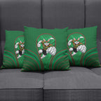 South Sydney Rabbitohs Rugby Mascot Pillow Cover Australian Rugby Culture - Tribal Inspired Bunny