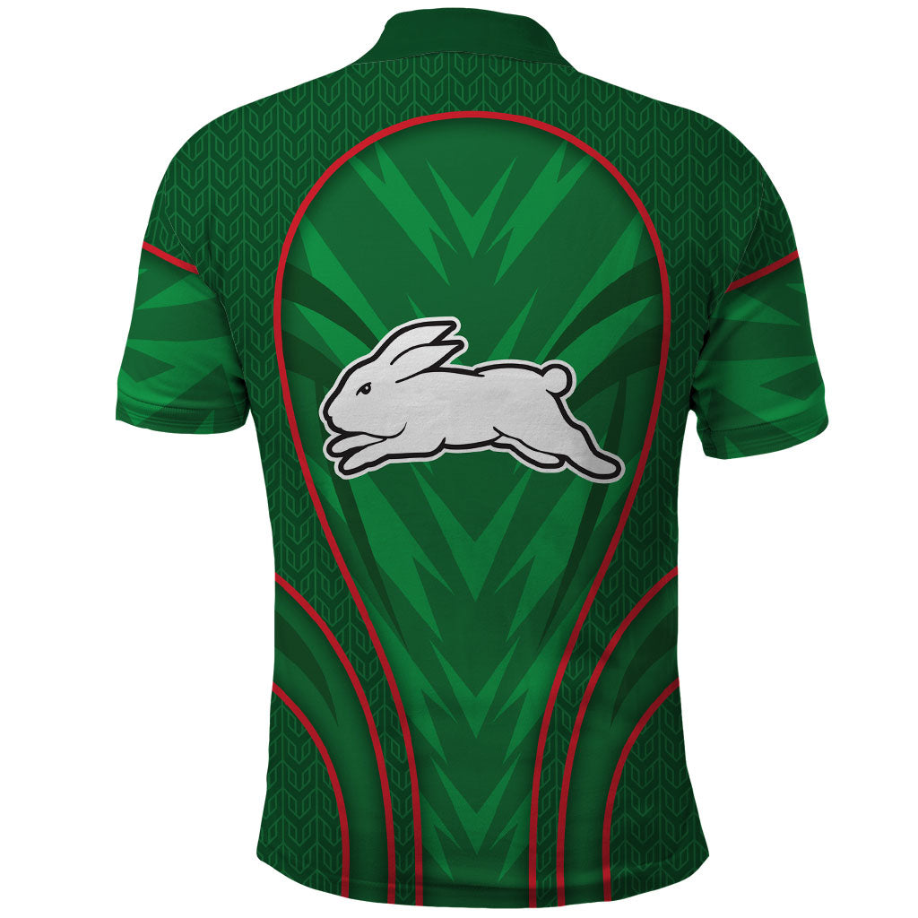 South Sydney Rabbitohs Rugby Mascot Polo Shirt Australian Rugby Culture - Tribal Inspired Bunny