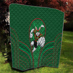 South Sydney Rabbitohs Rugby Mascot Quilt Australian Rugby Culture - Tribal Inspired Bunny