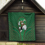 South Sydney Rabbitohs Rugby Mascot Quilt Australian Rugby Culture - Tribal Inspired Bunny