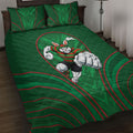 South Sydney Rabbitohs Rugby Mascot Quilt Bed Set Australian Rugby Culture - Tribal Inspired Bunny
