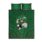 South Sydney Rabbitohs Rugby Mascot Quilt Bed Set Australian Rugby Culture - Tribal Inspired Bunny