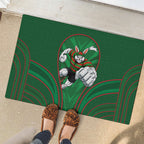 South Sydney Rabbitohs Rugby Mascot Rubber Doormat Australian Rugby Culture - Tribal Inspired Bunny