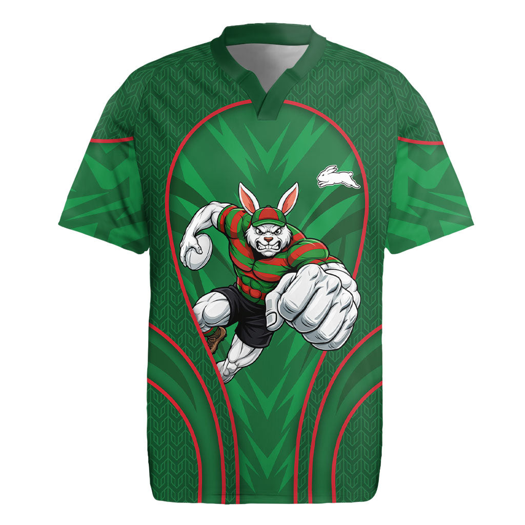 South Sydney Rabbitohs Rugby Mascot Rugby Jersey Australian Rugby Culture - Tribal Inspired Bunny