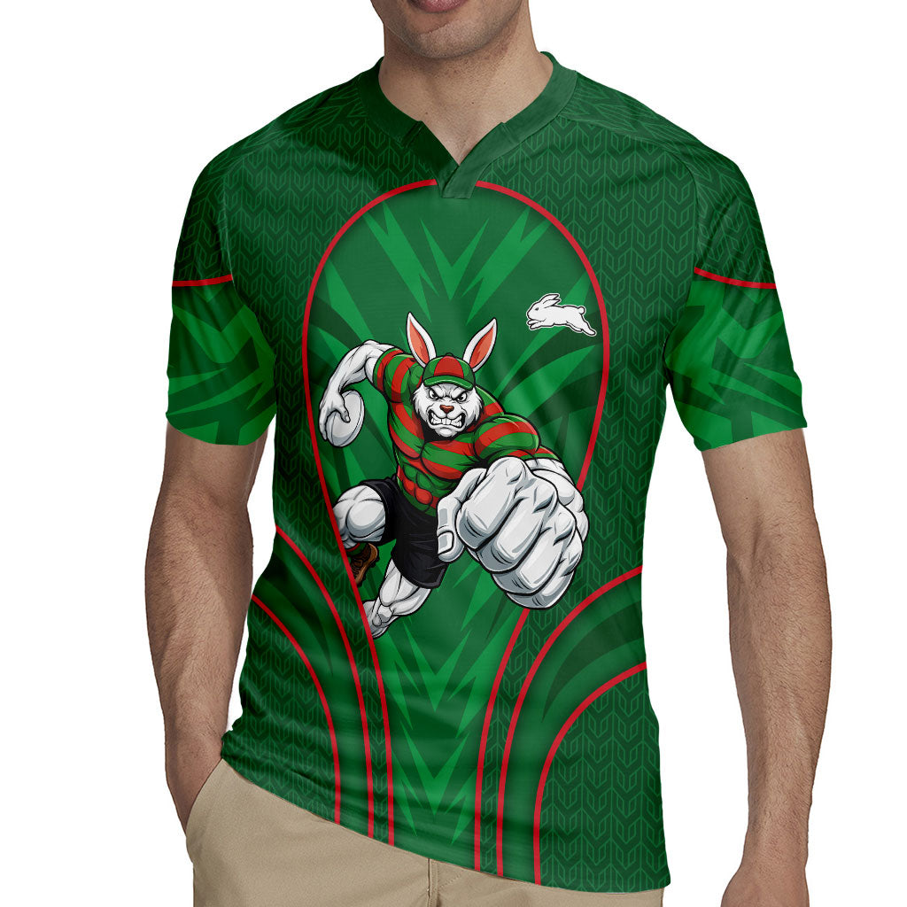 South Sydney Rabbitohs Rugby Mascot Rugby Jersey Australian Rugby Culture - Tribal Inspired Bunny
