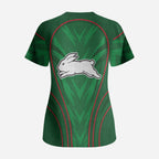 South Sydney Rabbitohs Rugby Mascot Scrub Top Australian Rugby Culture - Tribal Inspired Bunny