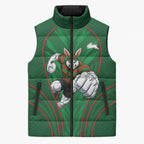 South Sydney Rabbitohs Rugby Mascot Sleeveless Puffer Jacket Australian Rugby Culture - Tribal Inspired Bunny