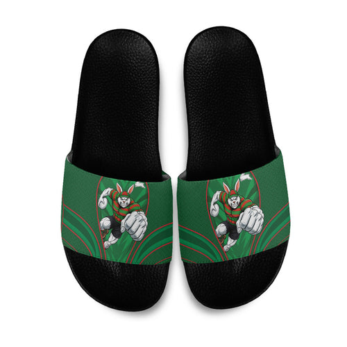 South Sydney Rabbitohs Rugby Mascot Slide Sandals Australian Rugby Culture - Tribal Inspired Bunny