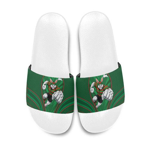 South Sydney Rabbitohs Rugby Mascot Slide Sandals Australian Rugby Culture - Tribal Inspired Bunny