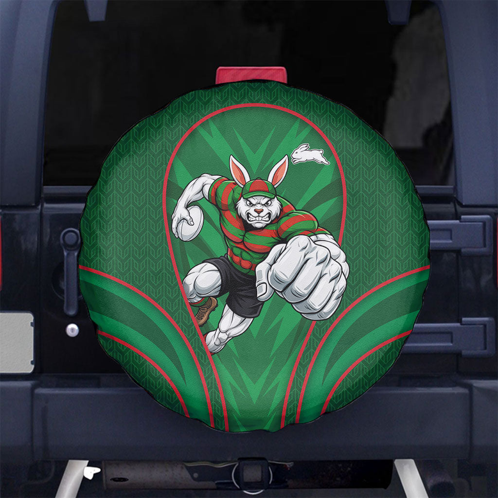 South Sydney Rabbitohs Rugby Mascot Spare Tire Cover Australian Rugby Culture - Tribal Inspired Bunny