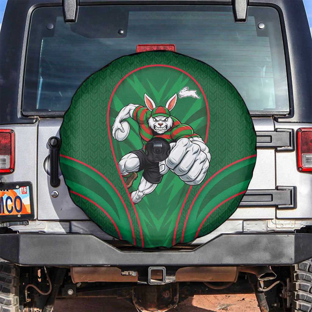 South Sydney Rabbitohs Rugby Mascot Spare Tire Cover Australian Rugby Culture - Tribal Inspired Bunny
