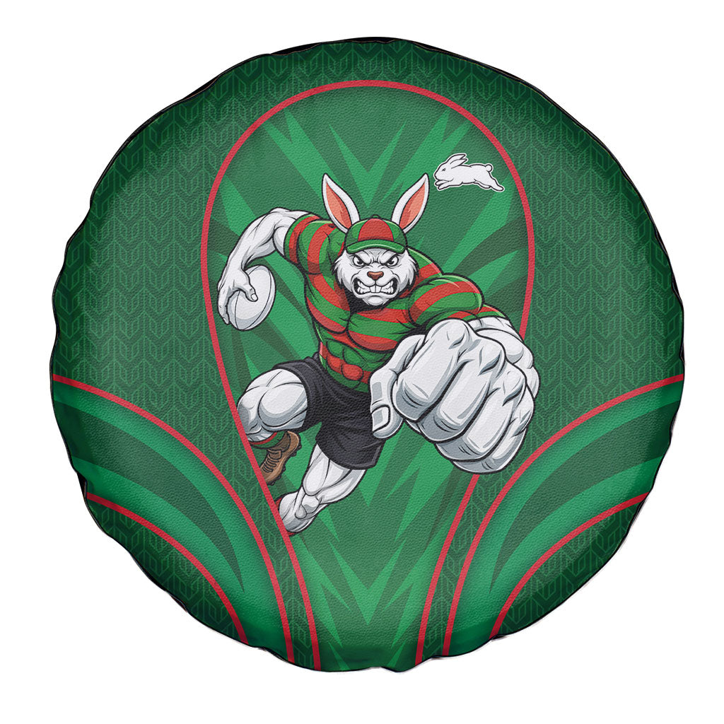 South Sydney Rabbitohs Rugby Mascot Spare Tire Cover Australian Rugby Culture - Tribal Inspired Bunny