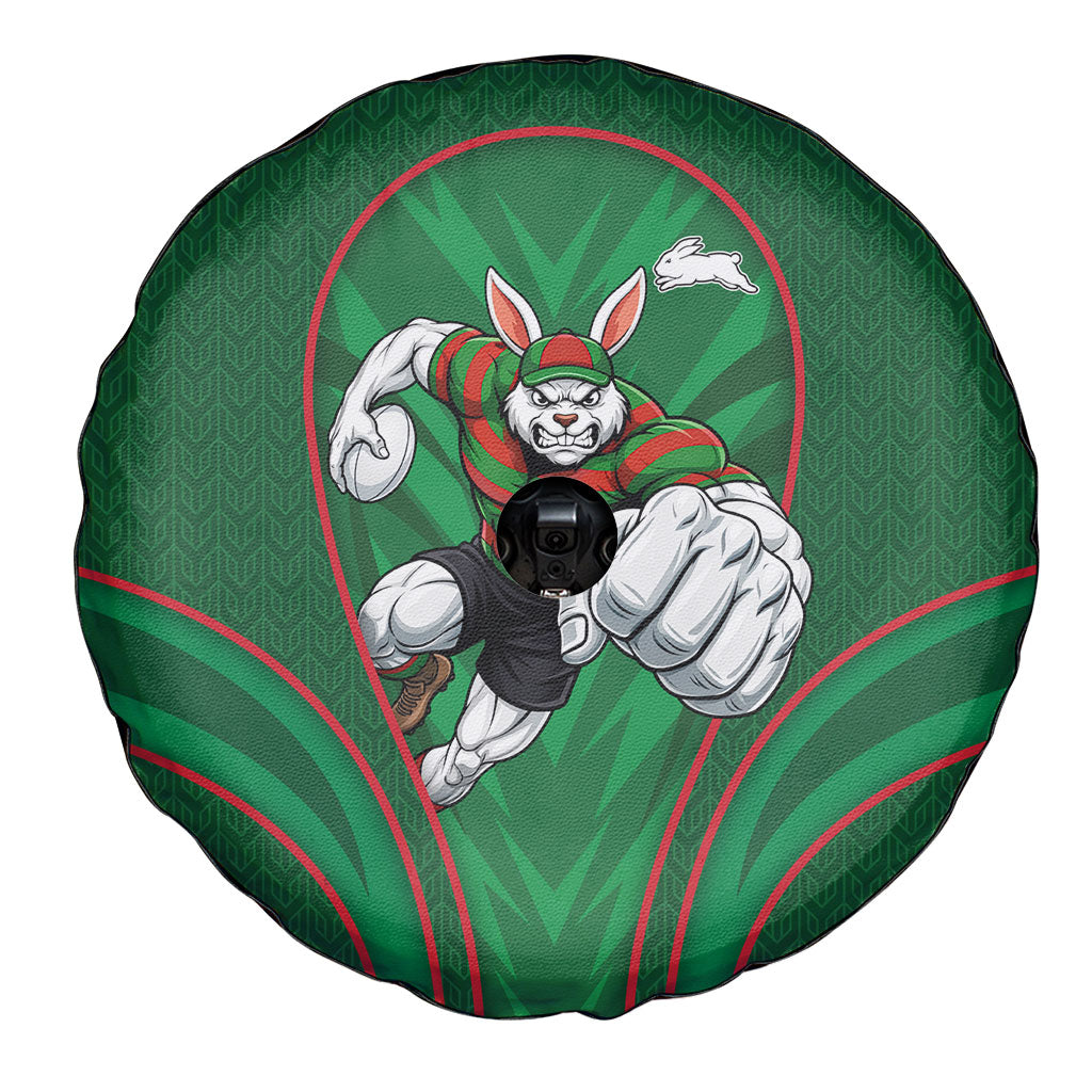 South Sydney Rabbitohs Rugby Mascot Spare Tire Cover Australian Rugby Culture - Tribal Inspired Bunny
