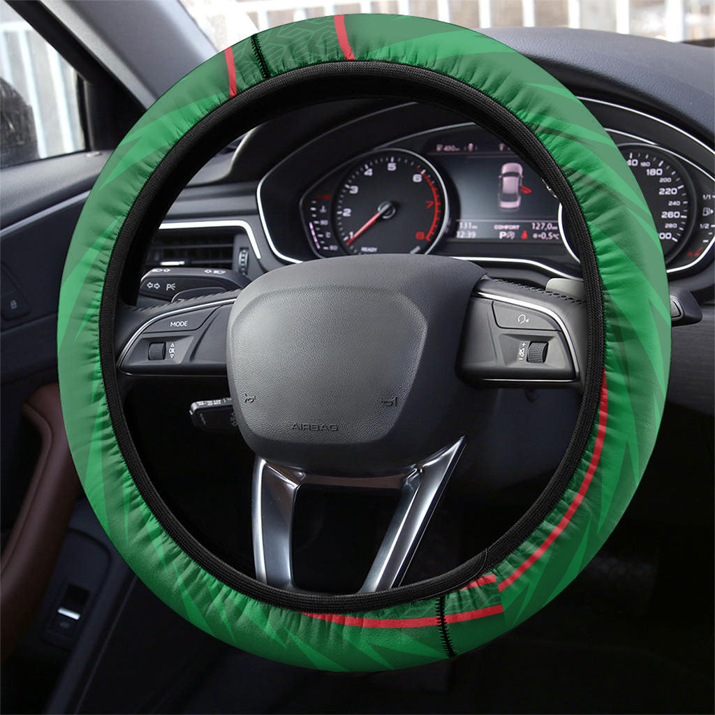 South Sydney Rabbitohs Rugby Mascot Steering Wheel Cover Australian Rugby Culture - Tribal Inspired Bunny