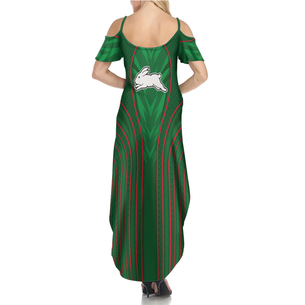 South Sydney Rabbitohs Rugby Mascot Summer Maxi Dress Australian Rugby Culture - Tribal Inspired Bunny