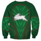 South Sydney Rabbitohs Rugby Mascot Sweatshirt Australian Rugby Culture - Tribal Inspired Bunny