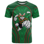 South Sydney Rabbitohs Rugby Mascot T Shirt Australian Rugby Culture - Tribal Inspired Bunny