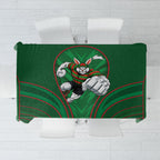 South Sydney Rabbitohs Rugby Mascot Tablecloth Australian Rugby Culture - Tribal Inspired Bunny