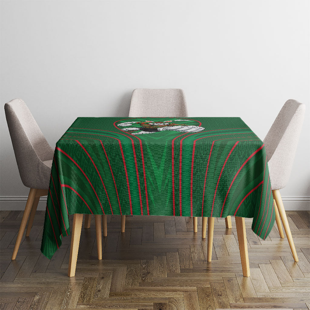 South Sydney Rabbitohs Rugby Mascot Tablecloth Australian Rugby Culture - Tribal Inspired Bunny