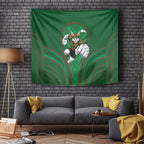South Sydney Rabbitohs Rugby Mascot Tapestry Australian Rugby Culture - Tribal Inspired Bunny