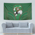 South Sydney Rabbitohs Rugby Mascot Tapestry Australian Rugby Culture - Tribal Inspired Bunny