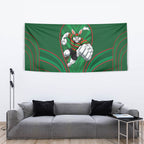 South Sydney Rabbitohs Rugby Mascot Tapestry Australian Rugby Culture - Tribal Inspired Bunny