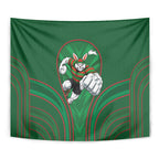 South Sydney Rabbitohs Rugby Mascot Tapestry Australian Rugby Culture - Tribal Inspired Bunny