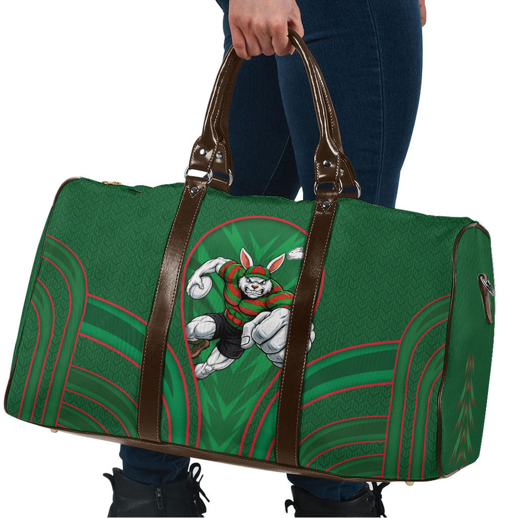 South Sydney Rabbitohs Rugby Mascot Travel Bag Australian Rugby Culture - Tribal Inspired Bunny