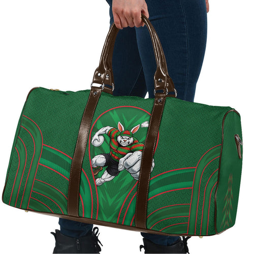 South Sydney Rabbitohs Rugby Mascot Travel Bag Australian Rugby Culture - Tribal Inspired Bunny