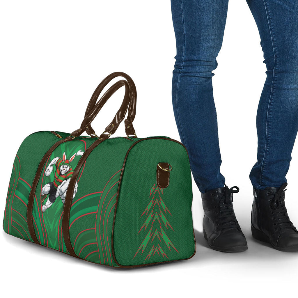 South Sydney Rabbitohs Rugby Mascot Travel Bag Australian Rugby Culture - Tribal Inspired Bunny