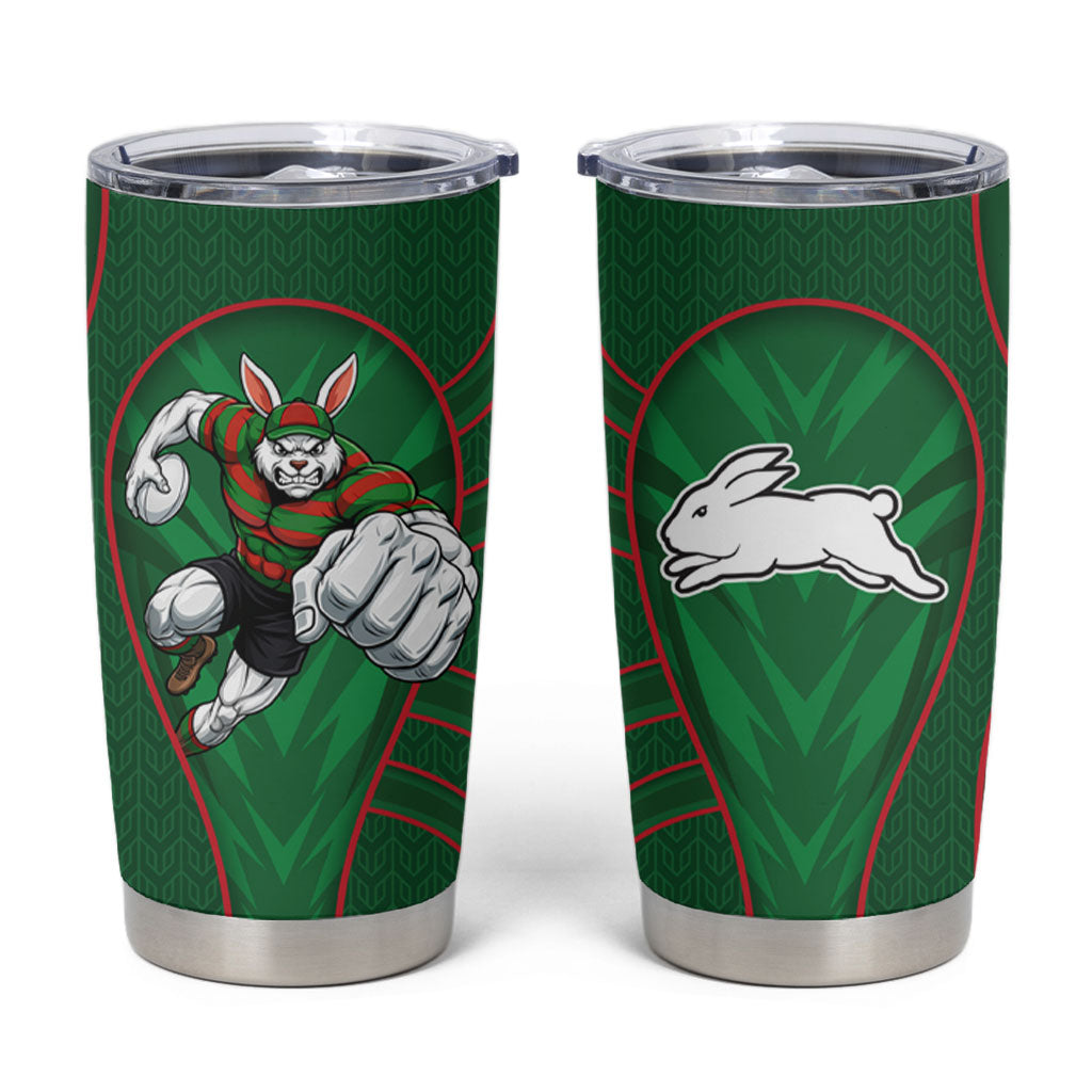 South Sydney Rabbitohs Rugby Mascot Tumbler Cup Australian Rugby Culture - Tribal Inspired Bunny