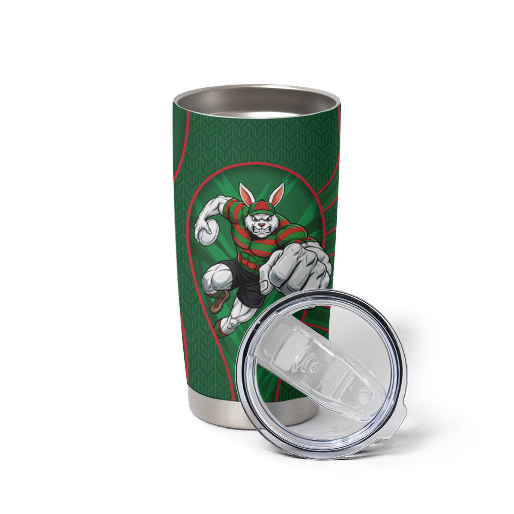 South Sydney Rabbitohs Rugby Mascot Tumbler Cup Australian Rugby Culture - Tribal Inspired Bunny