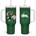 South Sydney Rabbitohs Rugby Mascot Tumbler With Handle Australian Rugby Culture - Tribal Inspired Bunny