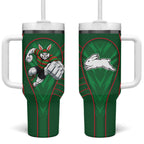 South Sydney Rabbitohs Rugby Mascot Tumbler With Handle Australian Rugby Culture - Tribal Inspired Bunny