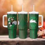 South Sydney Rabbitohs Rugby Mascot Tumbler With Handle Australian Rugby Culture - Tribal Inspired Bunny