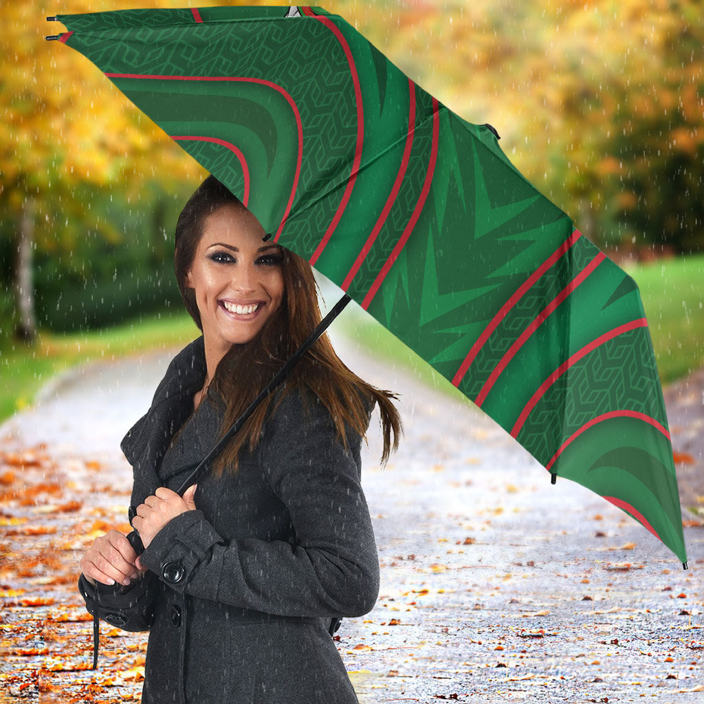 South Sydney Rabbitohs Rugby Mascot Umbrella Australian Rugby Culture - Tribal Inspired Bunny