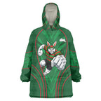 South Sydney Rabbitohs Rugby Mascot Wearable Blanket Hoodie Australian Rugby Culture - Tribal Inspired Bunny