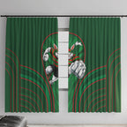 South Sydney Rabbitohs Rugby Mascot Window Curtain Australian Rugby Culture - Tribal Inspired Bunny