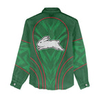 South Sydney Rabbitohs Rugby Mascot Women Casual Shirt Australian Rugby Culture - Tribal Inspired Bunny