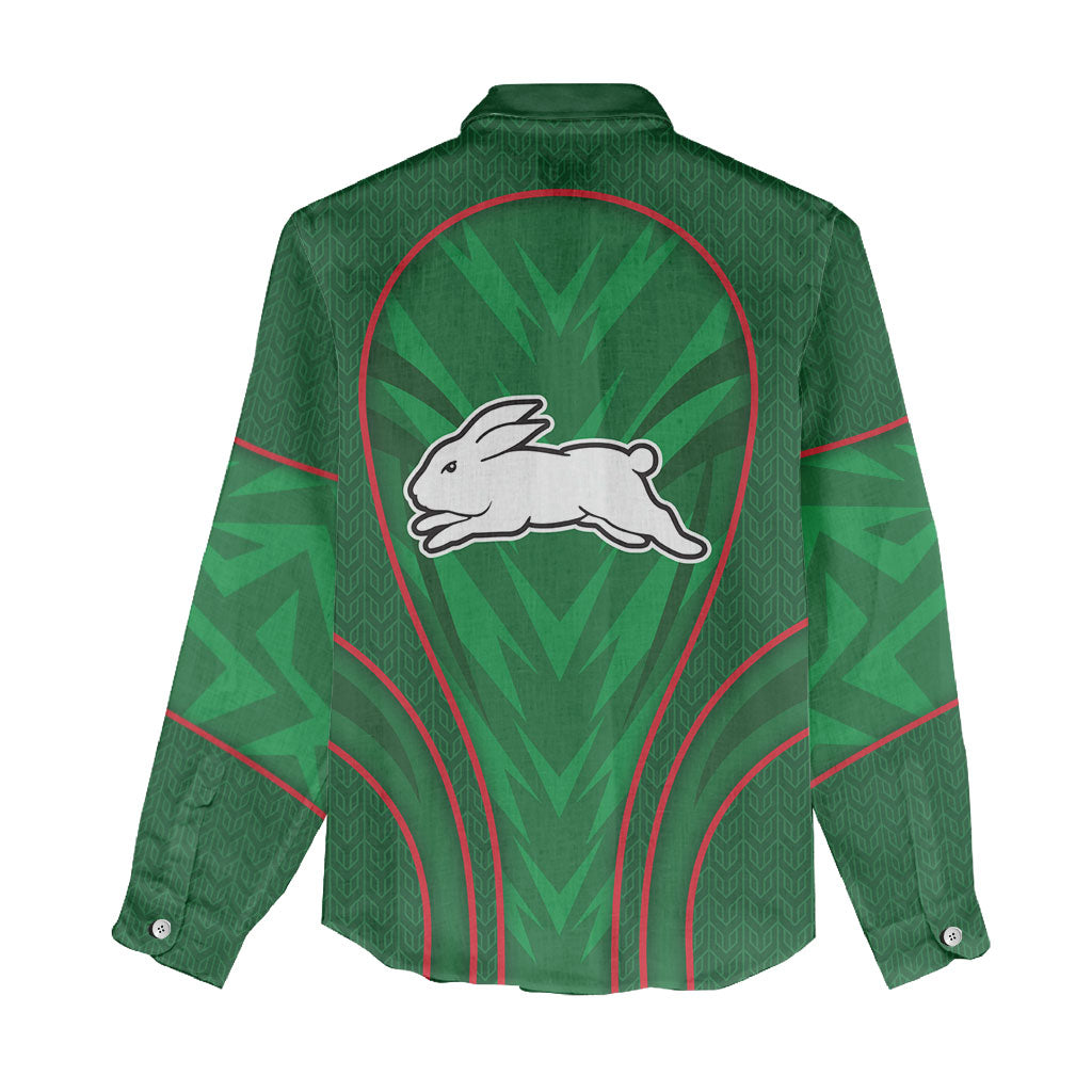 South Sydney Rabbitohs Rugby Mascot Women Casual Shirt Australian Rugby Culture - Tribal Inspired Bunny