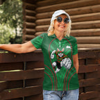 South Sydney Rabbitohs Rugby Mascot Women Polo Shirt Australian Rugby Culture - Tribal Inspired Bunny