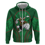 South Sydney Rabbitohs Rugby Mascot Zip Hoodie Australian Rugby Culture - Tribal Inspired Bunny