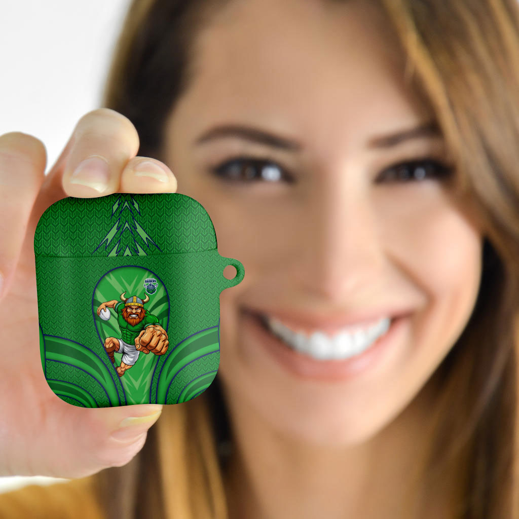 Canberra Raiders Rugby Mascot AirPods Case Australian Rugby Culture - Tribal Inspired Viking Warrior