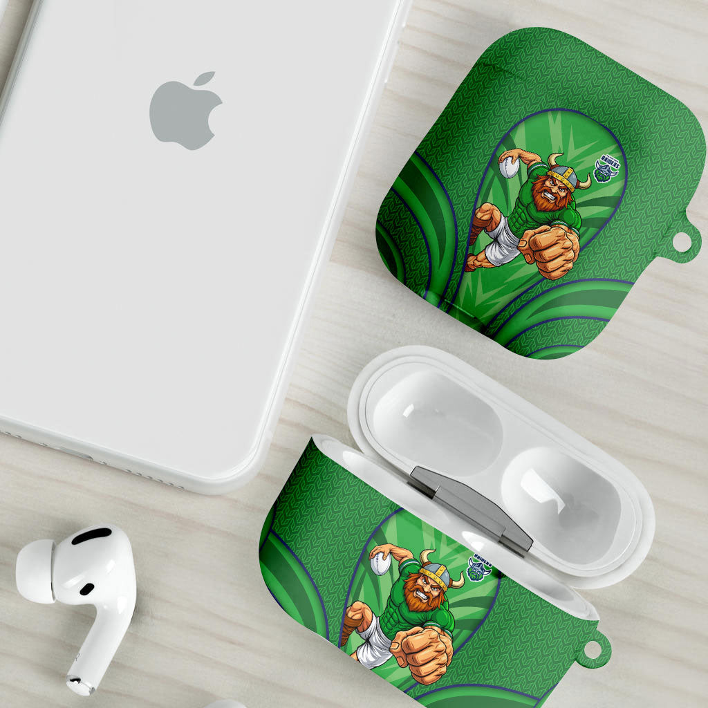 Canberra Raiders Rugby Mascot AirPods Case Australian Rugby Culture - Tribal Inspired Viking Warrior