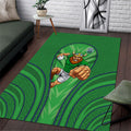 Canberra Raiders Rugby Mascot Area Rug Australian Rugby Culture - Tribal Inspired Viking Warrior