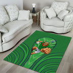 Canberra Raiders Rugby Mascot Area Rug Australian Rugby Culture - Tribal Inspired Viking Warrior
