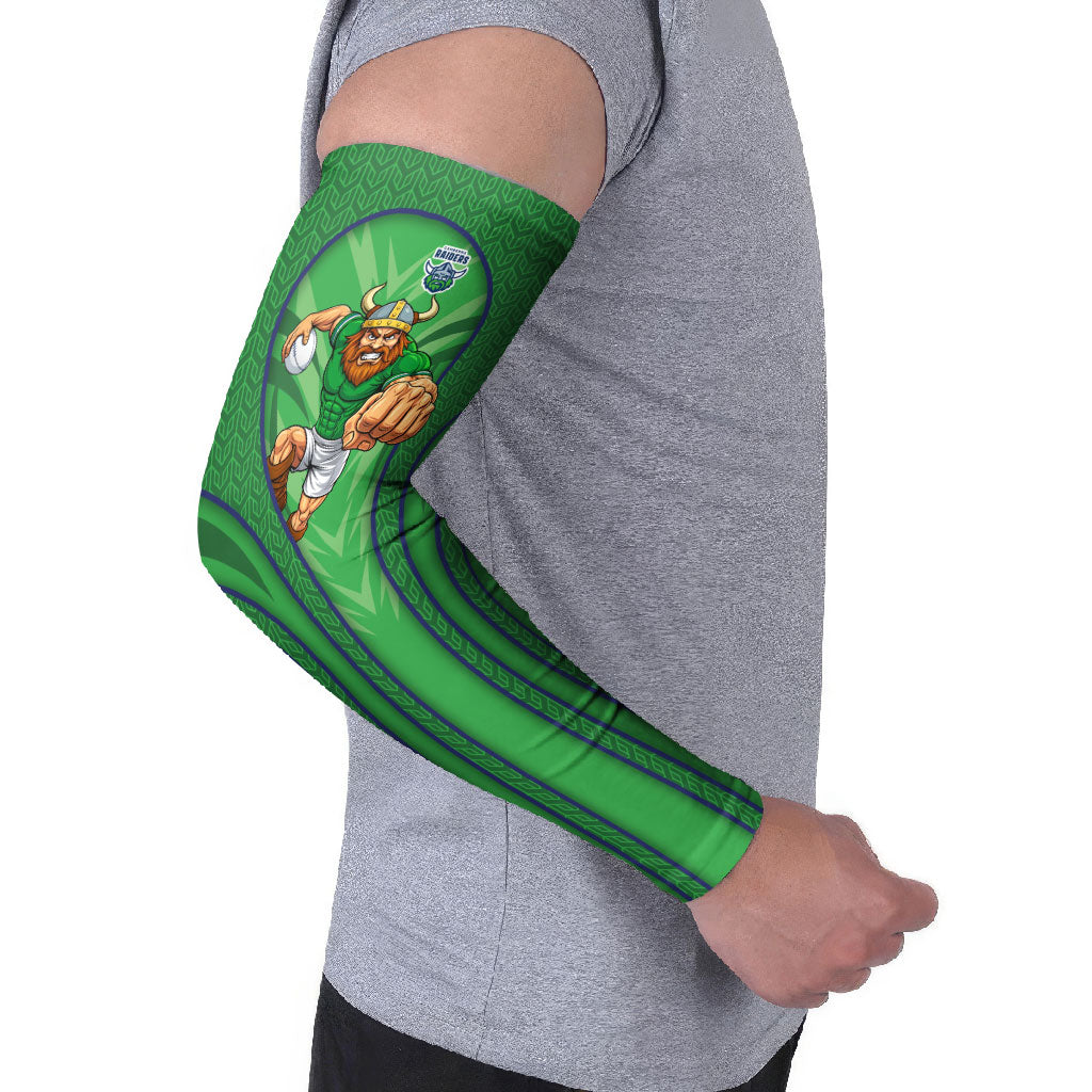 Canberra Raiders Rugby Mascot Arm Sleeves Australian Rugby Culture - Tribal Inspired Viking Warrior