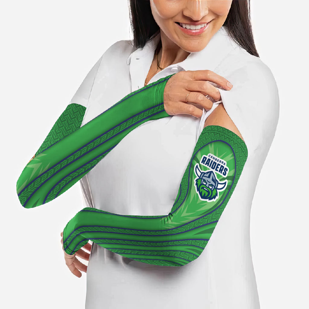 Canberra Raiders Rugby Mascot Arm Sleeves Australian Rugby Culture - Tribal Inspired Viking Warrior
