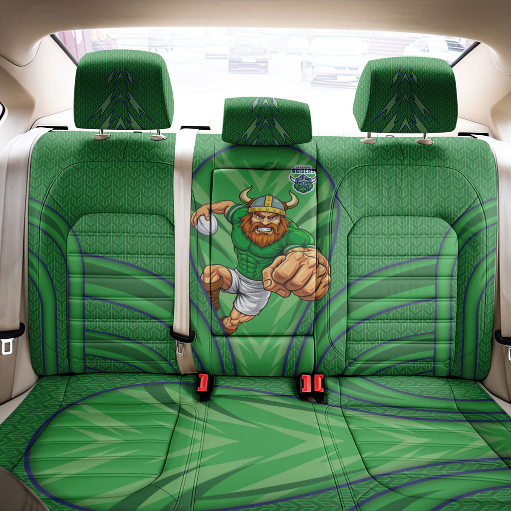 Canberra Raiders Rugby Mascot Back Car Seat Cover Australian Rugby Culture - Tribal Inspired Viking Warrior