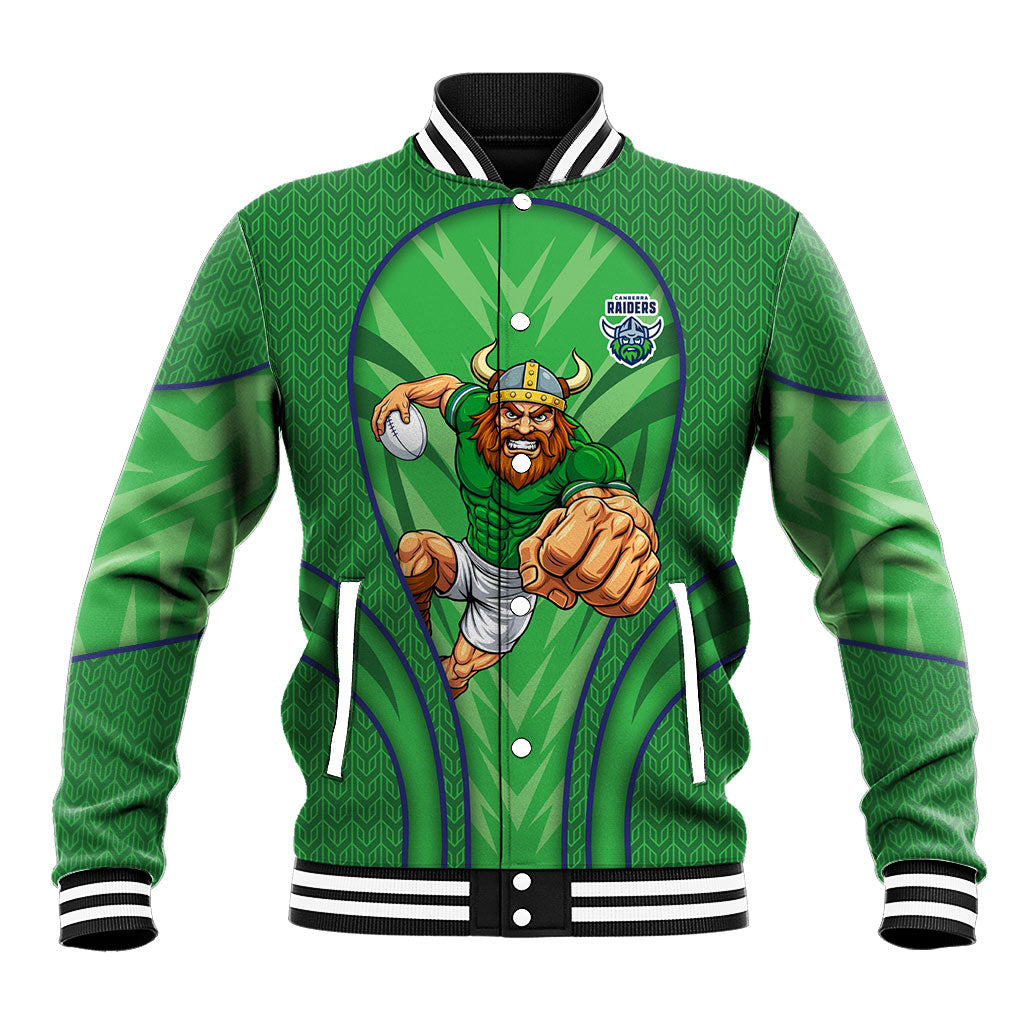 Canberra Raiders Rugby Mascot Baseball Jacket Australian Rugby Culture - Tribal Inspired Viking Warrior